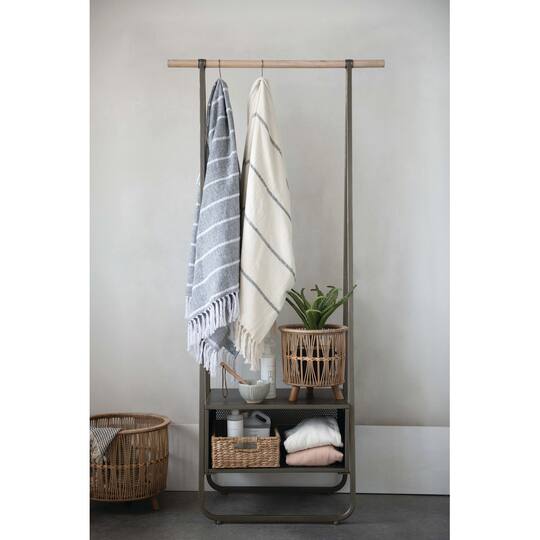Hello Honey® Striped Brushed Cotton Throw Blanket Set